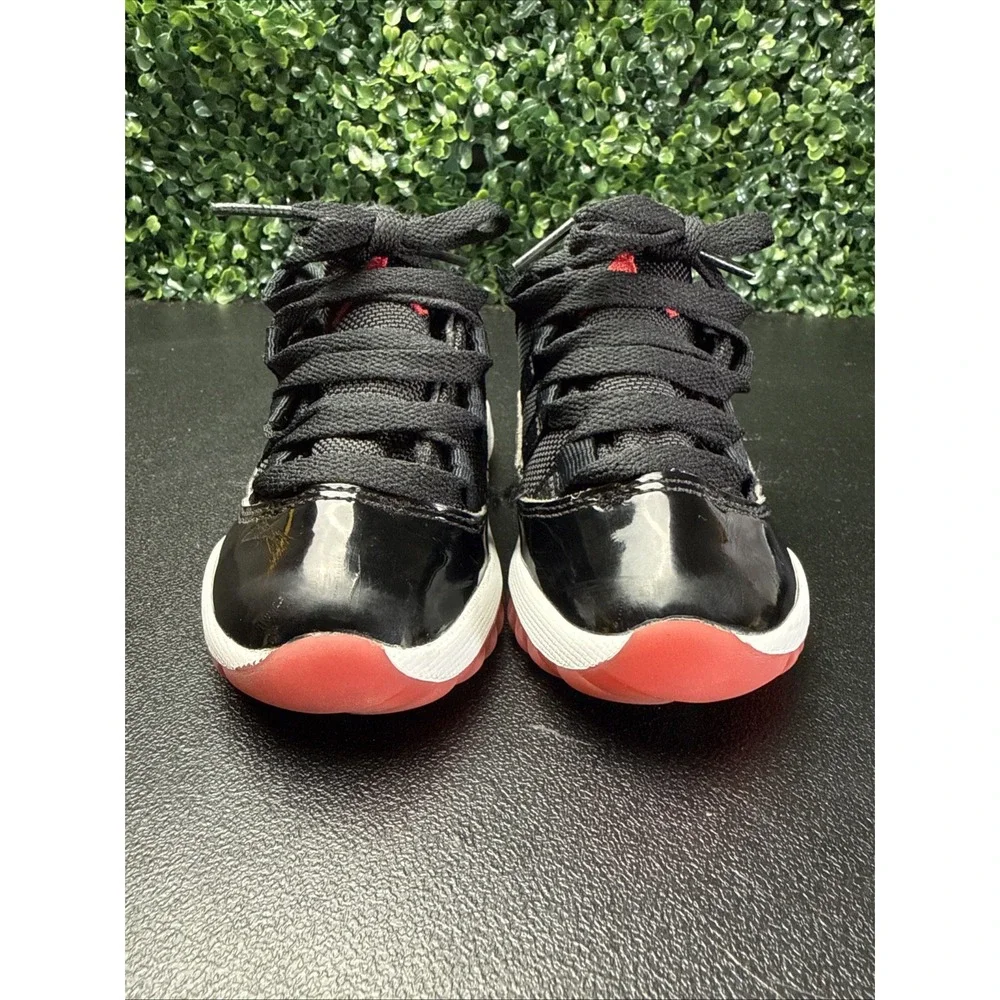 Nike Air Jordan 11 Retro Low Bred Toddler 10C Black Red FV5120-006